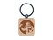 American Football Quarterback Throwing Ball Engraved Wood Square Keychain Tag Charm